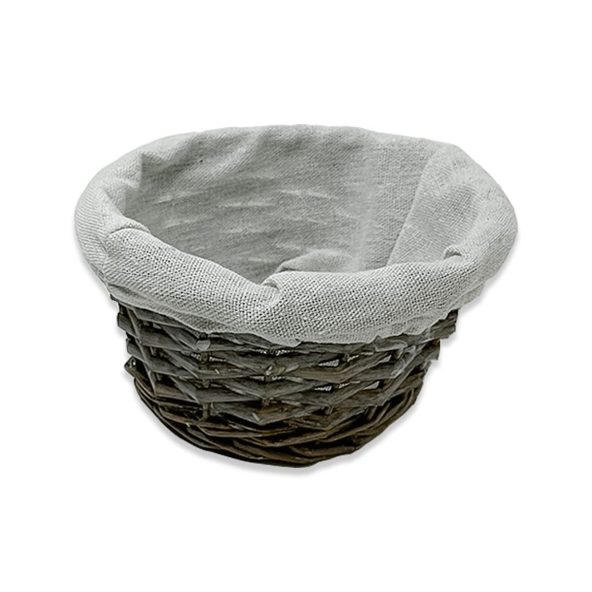 12-Pack 6" Round Utility Baskets with Cloth Liners