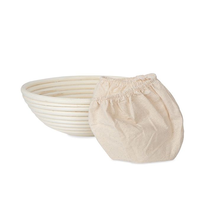 Artisan Collection: 12-Pack 9" Large Round Rattan Proofing Baskets with Cloth Liners