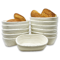 Artisan Collection: 12-Pack 12" Large Wide Oblong Rattan Proofing Baskets