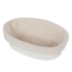 Artisan Collection: 12-Pack 9" Narrow Oblong Cotton Cloth Proofing Basket Liners (Basket Not Included)