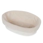 Artisan Collection: 12-Pack 9" Narrow Oblong Rattan Proofing Baskets with Cloth Liners
