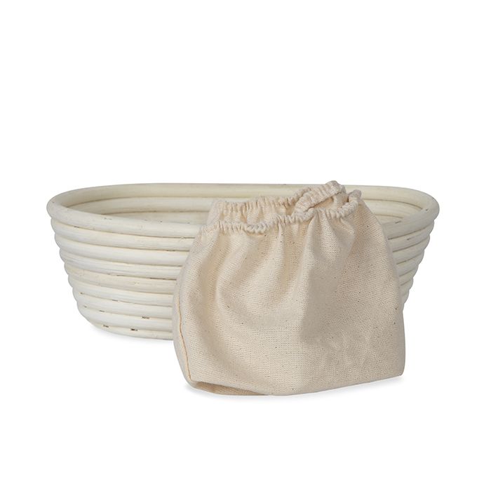 Artisan Collection: 12-Pack 12" Rectangular Rattan Proofing Baskets with Cloth Liners