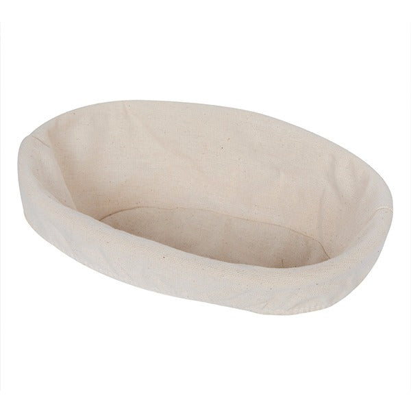 Artisan Collection: 12-Pack 9" Wide Oblong Rattan Proofing Baskets with Cloth Liners
