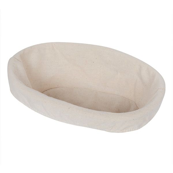 Artisan Collection: 12-Pack 9" Narrow Oblong Rattan Proofing Baskets with Cloth Liners