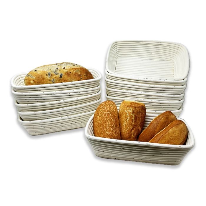 Artisan Collection: 12-Pack 12" Rectangular Rattan Proofing Baskets
