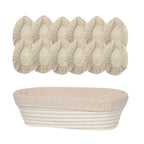 Artisan Collection: 12-Pack 13" Long Oblong Cotton Cloth Proofing Basket Liners (Basket Not Included)