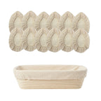 Artisan Collection: 12-Pack 12" Rectangular Cotton Cloth Proofing Basket Liners (Basket Not Included)
