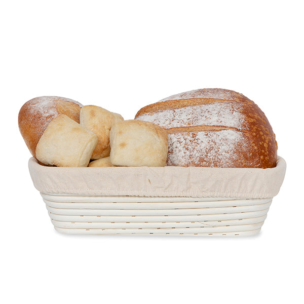 Artisan Collection: 12-Pack 12" Rectangular Cotton Cloth Proofing Basket Liners (Basket Not Included)