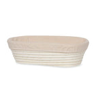 Artisan Collection: 12-Pack 13" Oblong Rattan Proofing Baskets with Cloth Liners