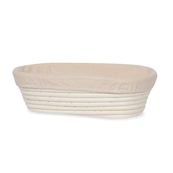 Artisan Collection: 12-Pack 13" Oblong Rattan Proofing Baskets with Cloth Liners