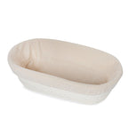 Artisan Collection: 12-Pack 12" Wide Oblong Cotton Cloth Proofing Basket Liners (Basket Not Included)