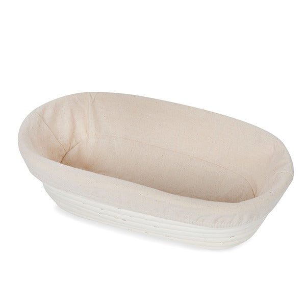 Artisan Collection: 12-Pack 12" Wide Oblong Cotton Cloth Proofing Basket Liners (Basket Not Included)