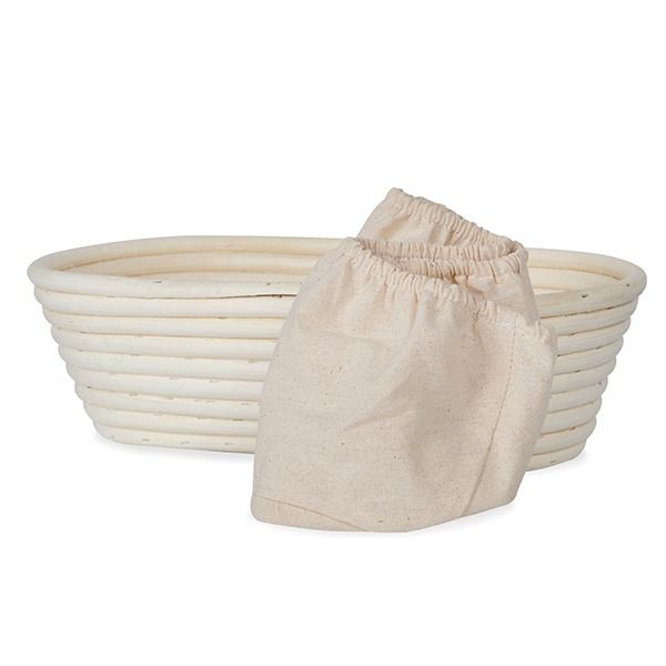 Artisan Collection: 12-Pack 13" Oblong Rattan Proofing Baskets with Cloth Liners