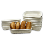 Artisan Collection: 12-Pack 13" Long Oblong Natural Rattan Proofing Basket