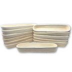 Artisan Collection: 12-Pack 15" Slim Oblong Rattan Proofing Baskets