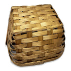 12-Pack 6" Square Honey Bamboo Handle Baskets