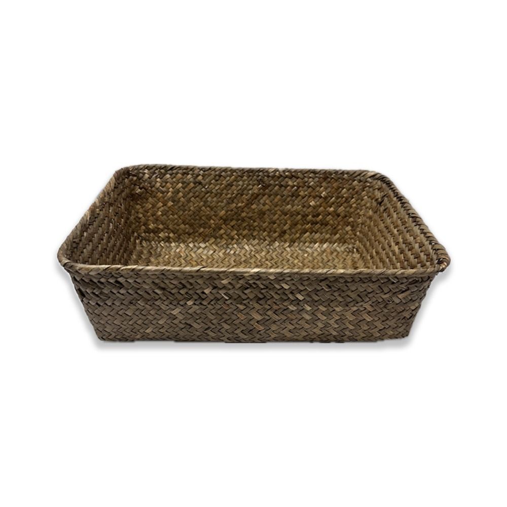 Alexa Collection: 12-Pack 14" Extra Large Rectangular Seagrass Tray