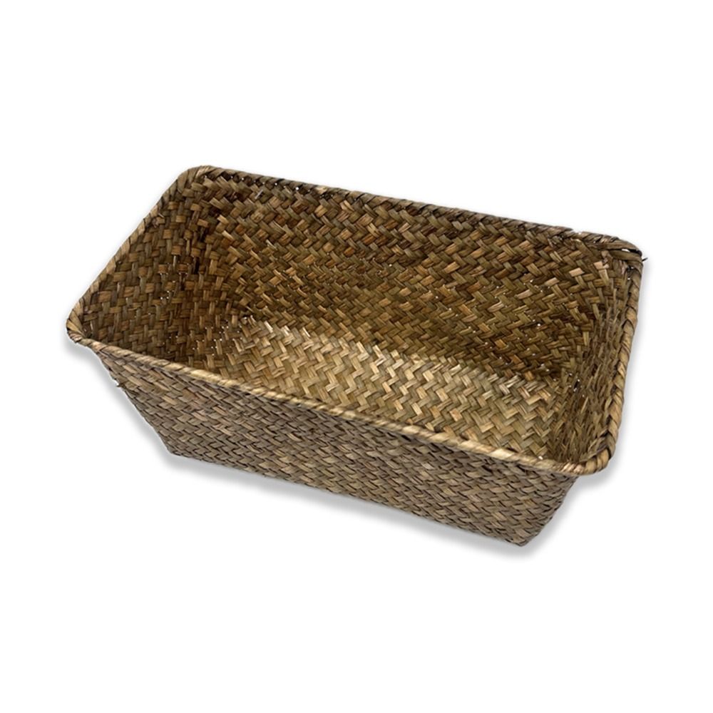 Alexa Collection: 12-Pack 10" Medium Rectangular Natural Slim Tray Utility Baskets