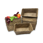 Alexa Collection: 12-Pack 12" Slim Rectangular White Wash Utility Baskets