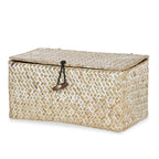 Alexa Collection: 12-Pack 9" Natural White Wash Seagrass Keepsake Storage Boxes with Lid