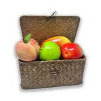 Alexa Collection: 12-Pack 9" Natural Seagrass Keepsake Storage Boxes with Lid