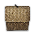 Alexa Collection: 12-Pack 9" Natural Seagrass Keepsake Storage Boxes with Lid