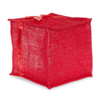 Holiday Collection: 12-Pack Small 5" Red Jute Square Utility Bags with Red Bow