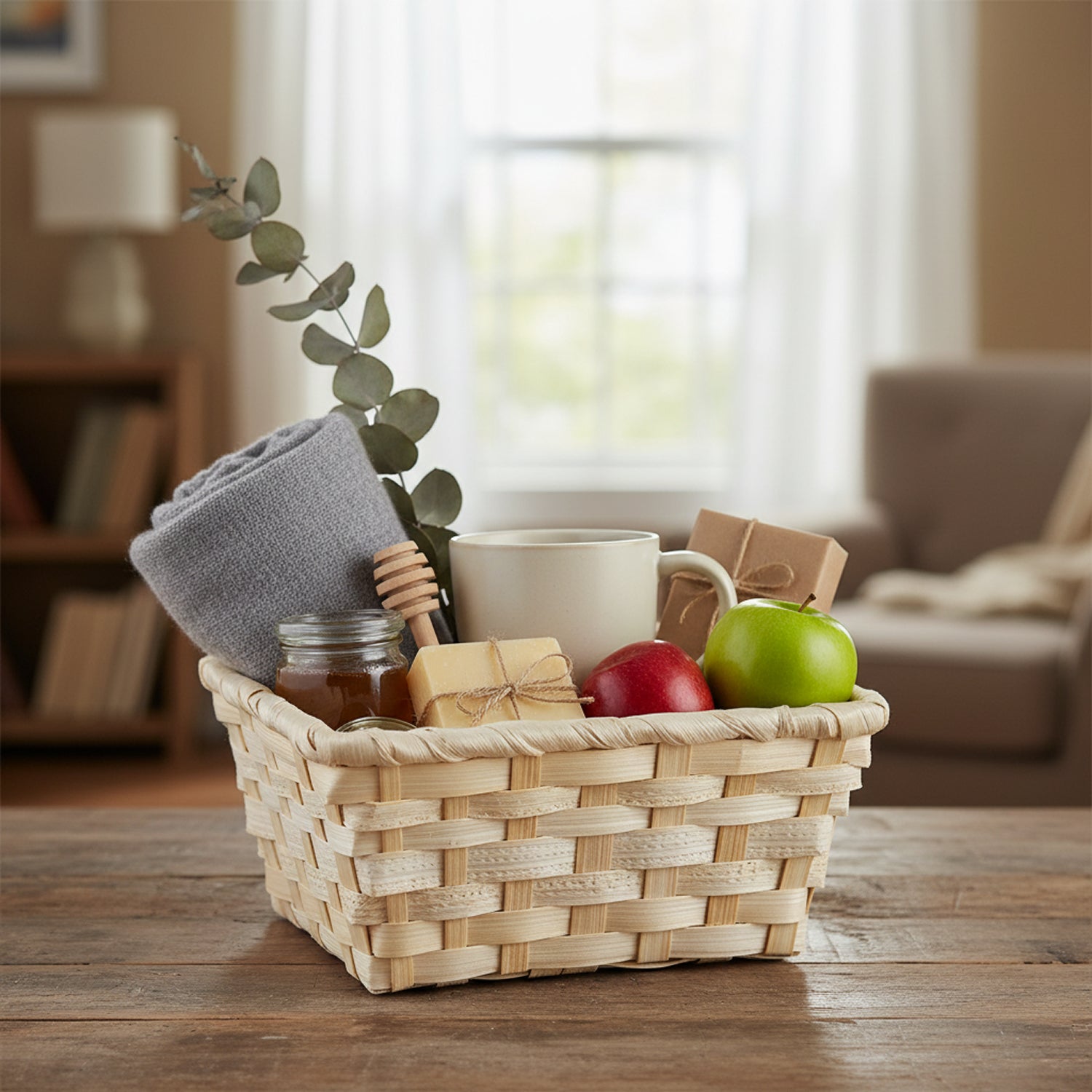 12-Pack 5" Small Rectangular Natural Bamboo & Palm Tray Baskets