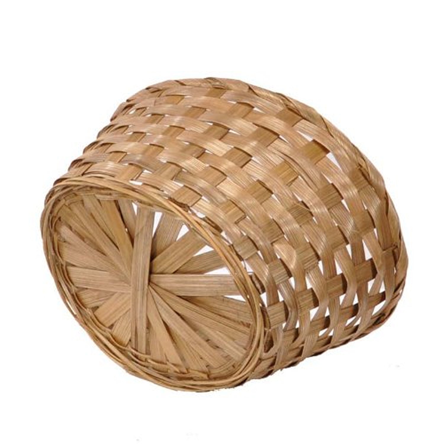 12-Pack 9" Oval Brown Bamboo Baskets