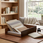 12-Pack 15" Roosevelt Brown Faux Leather Document Trays