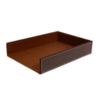 12-Pack 15" Roosevelt Brown Faux Leather Document Trays