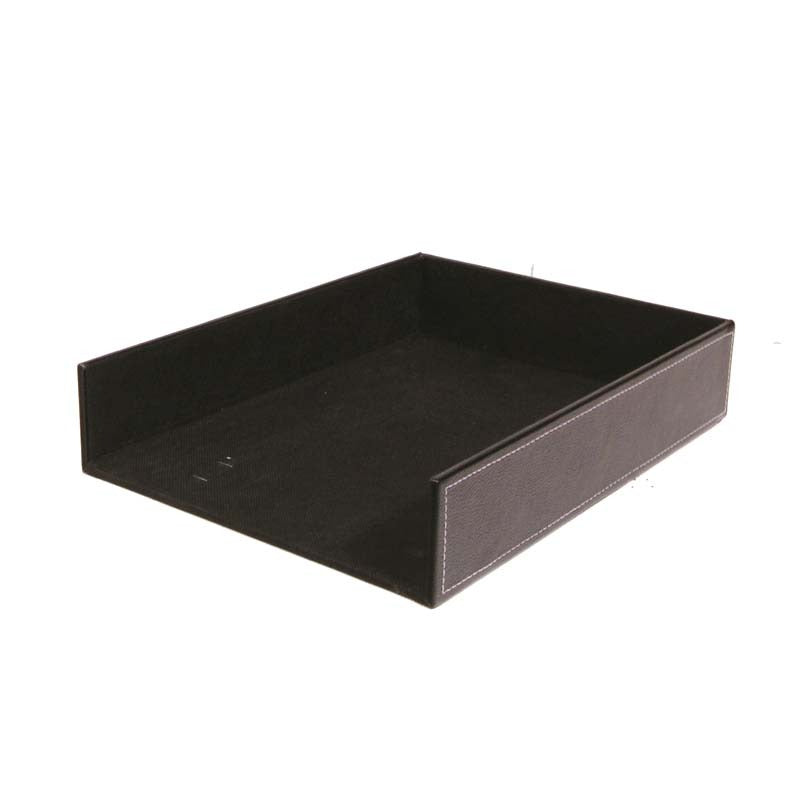 12-Pack 15" Roosevelt Brown Faux Leather Document Trays