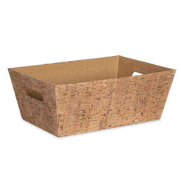 12-Pack 12" Large Rectangular Corkboard Utility Trays with Inner Handles