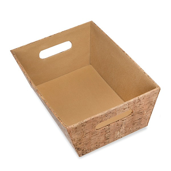 12-Pack 12" Large Rectangular Corkboard Utility Trays with Inner Handles
