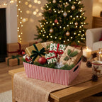 12-Pack 12" Medium Red & White Stripe Valentine Gift Trays