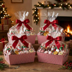 12-Pack 12" Medium Red & White Stripe Valentine Gift Trays