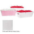 12-Pack 12" Medium Pink Polka Dot Valentine Gift Trays
