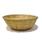 12-Pack 9" Round Natural Bamboo Bread & Serving Baskets