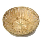 12-Pack 9" Round Natural Bamboo Bread & Serving Baskets
