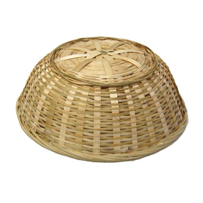 12-Pack 9" Round Natural Bamboo Bread & Serving Baskets