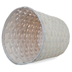 12-Pack: 13" Round White Washed Split Bamboo Planters