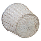 12-Pack: 13" Round White Washed Split Bamboo Planters