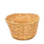 12-Pack 9" Oval Honey Bamboo Baskets