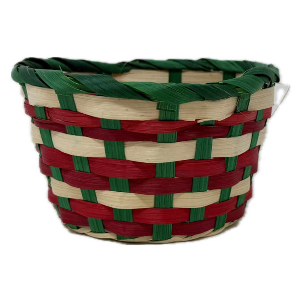 Holiday Collection: 12-Pack 6" Round Bamboo Baskets