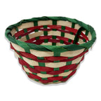 Holiday Collection: 12-Pack 6" Round Bamboo Baskets