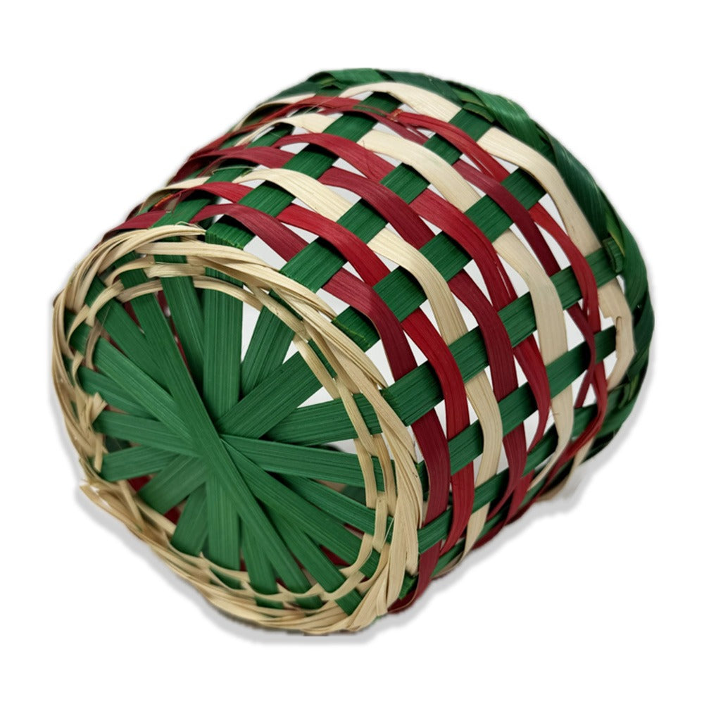 Holiday Collection: 12-Pack 6" Round Bamboo Baskets