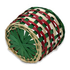 Holiday Collection: 12-Pack 6" Round Bamboo Baskets