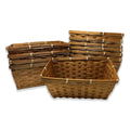 12-Pack: Small 11" Honey Bamboo Rectangular Baskets