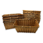 12-Pack: Small 11" Honey Bamboo Rectangular Baskets