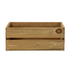 12-Pack: Small 9" Antique Honey Wooden Storage Crates with In-Handles